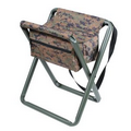 Deluxe Woodland Digital Camouflage Folding Camp Stool w/Pouch